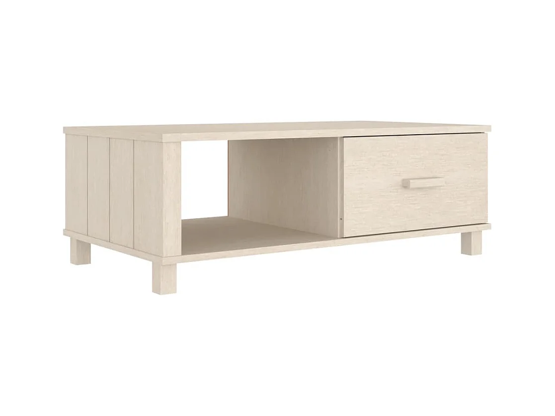 Table basse salon-Table d'appoint HAMAR Marron miel 100x55x35 cm Bois massif de pin SHL82227