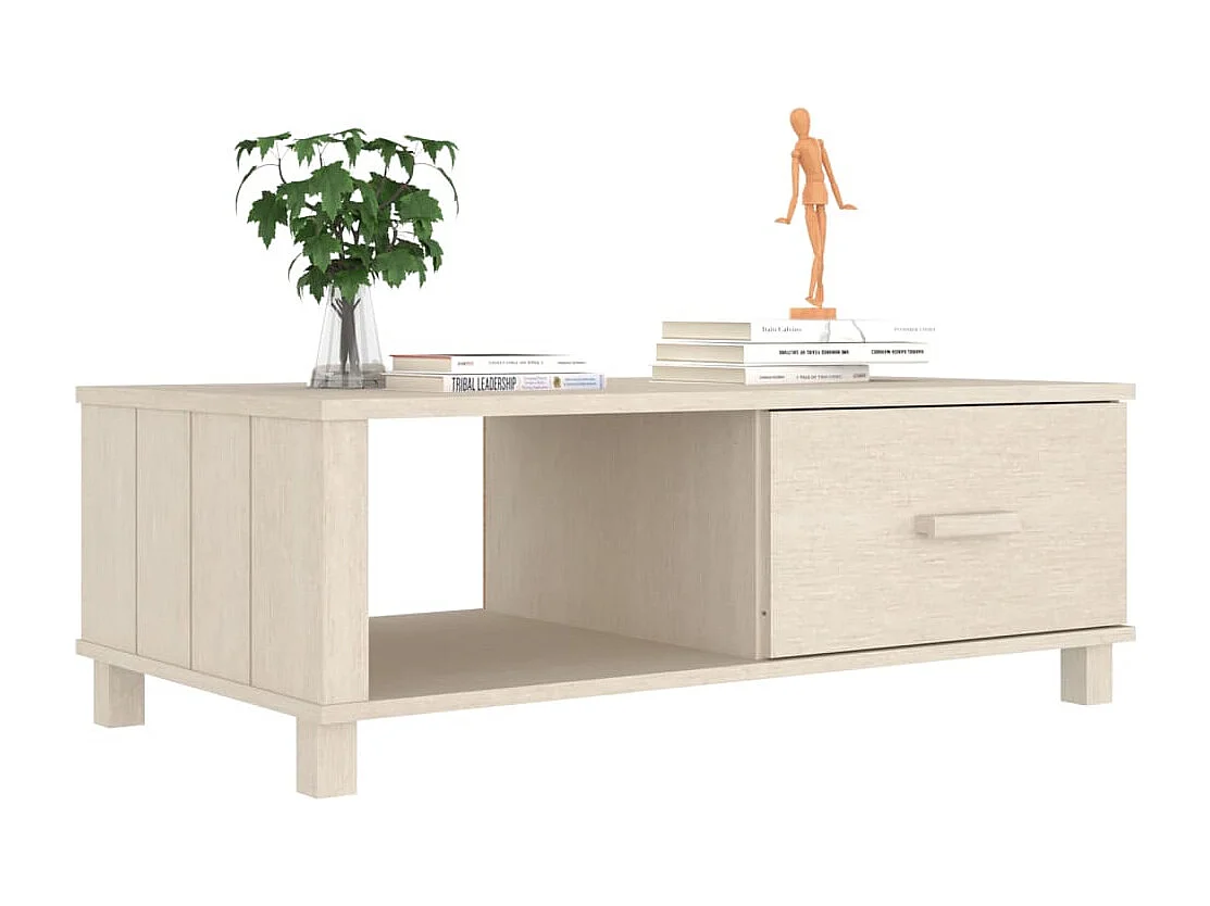 Couchtisch-Beistelltische-Sofatisch Honigbraun 100x55x35 cm Massivholz Kiefer SHL62783