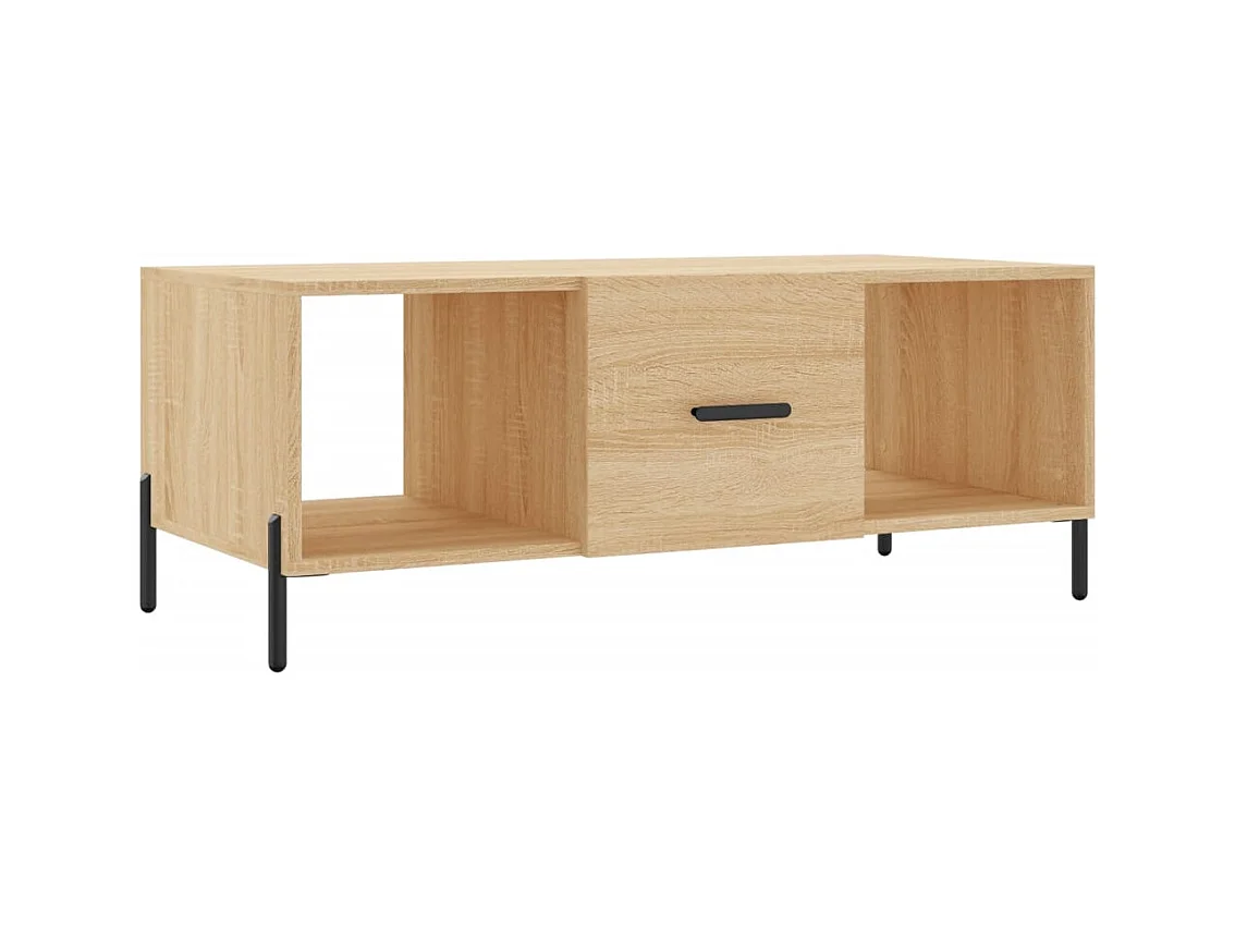 Table basse salon-Table d'appoint chêne sonoma 102x50x40 cm bois d'ingénierie SHL92991