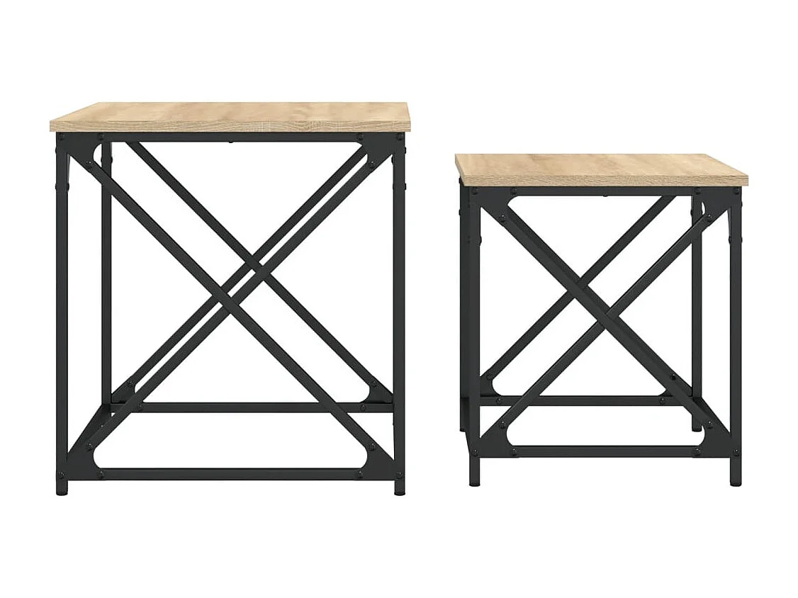 Mesa de centro-Mesa auxiliar de madera maciza de mango 80x50x40 cm SHL4720