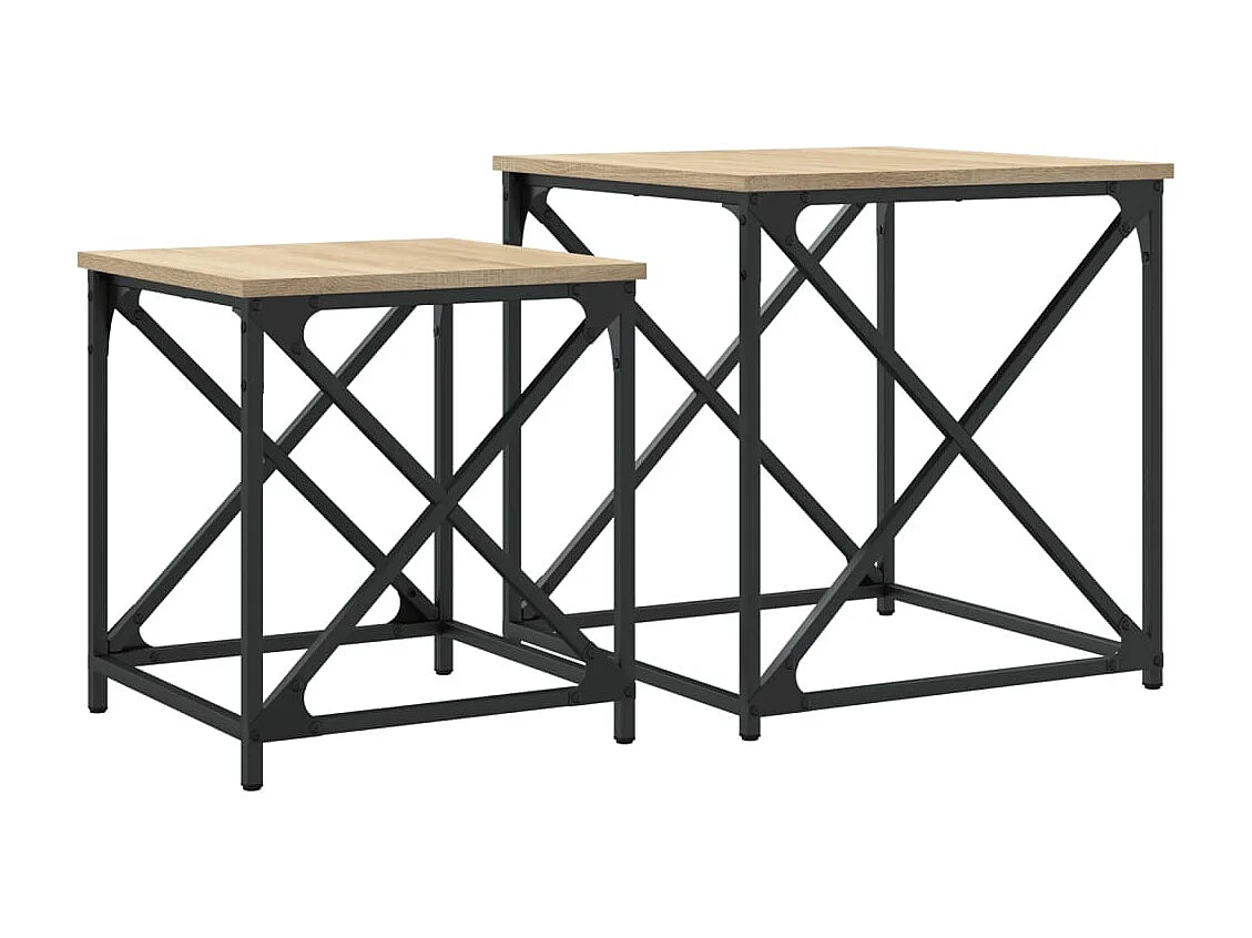 Mesa de centro-Mesa auxiliar de madera maciza de mango 80x50x40 cm SHL4720