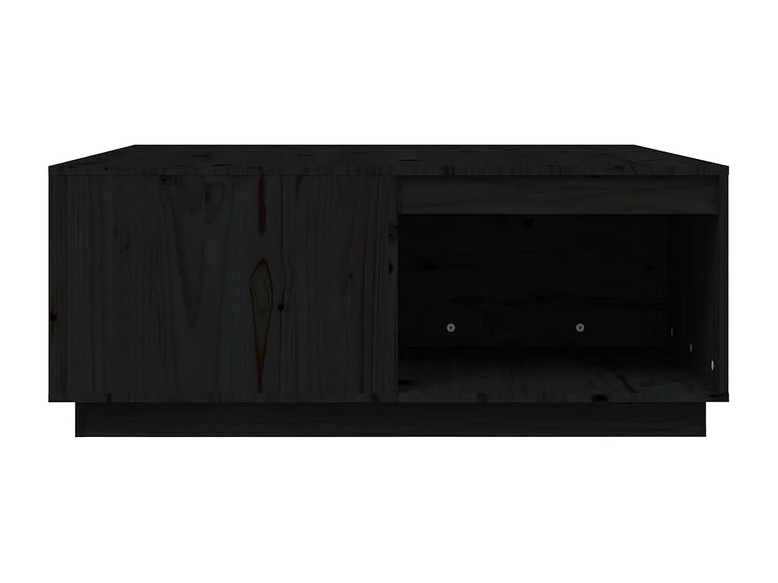 Couchtisch-Sofatisch-Beistelltische Schwarz 100x101x40,5 cm Massivholz Kiefer SHL91837