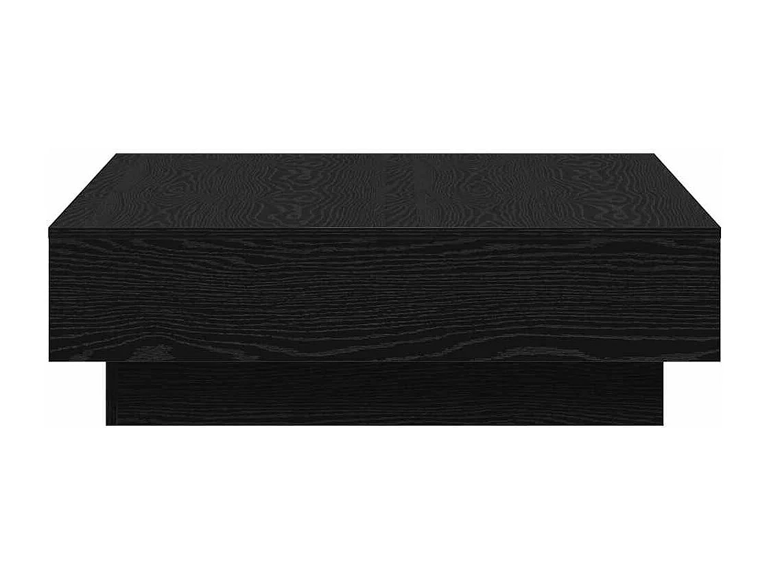 Salontafel | Woonkamertafel | Bijzettafel Zwart eiken 90 x 90 x 28 cm Bewerkt hout
