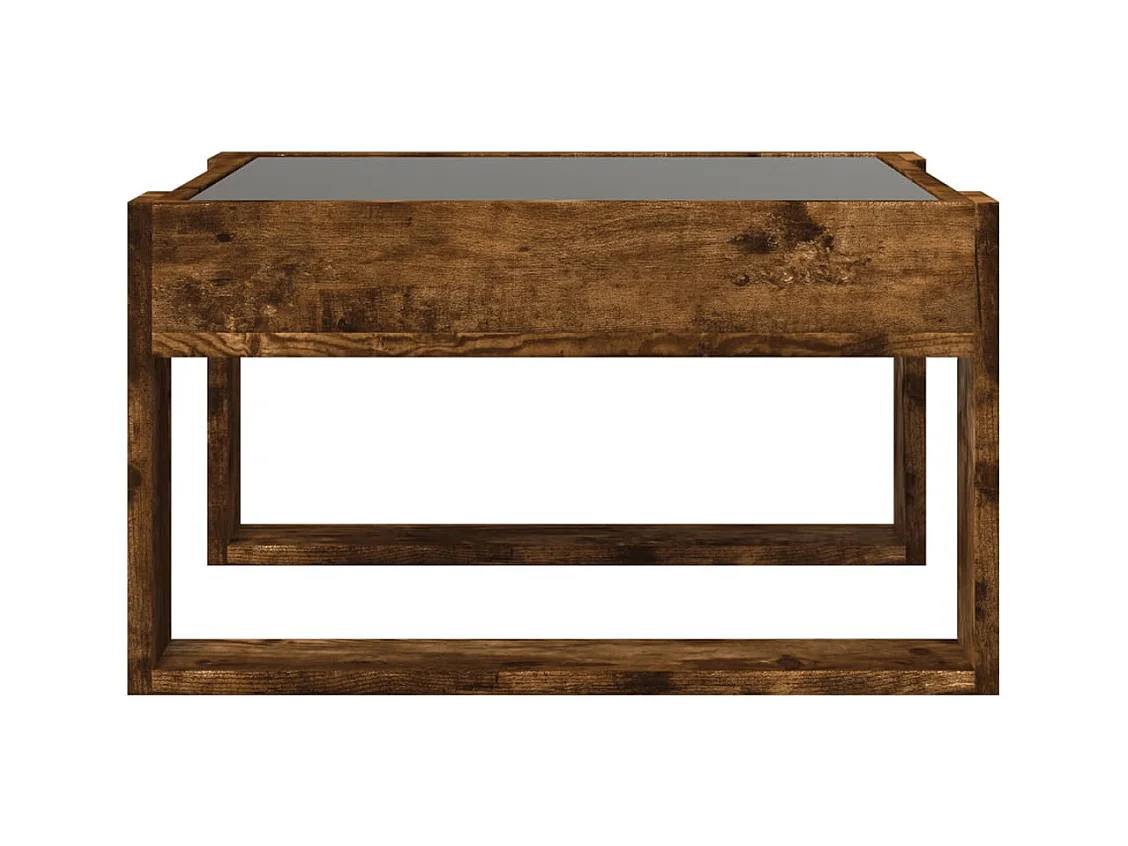 Mesa de centro-Mesa auxiliar madera de ingeniería gris hormigón 102x50x36 cm SHL458091