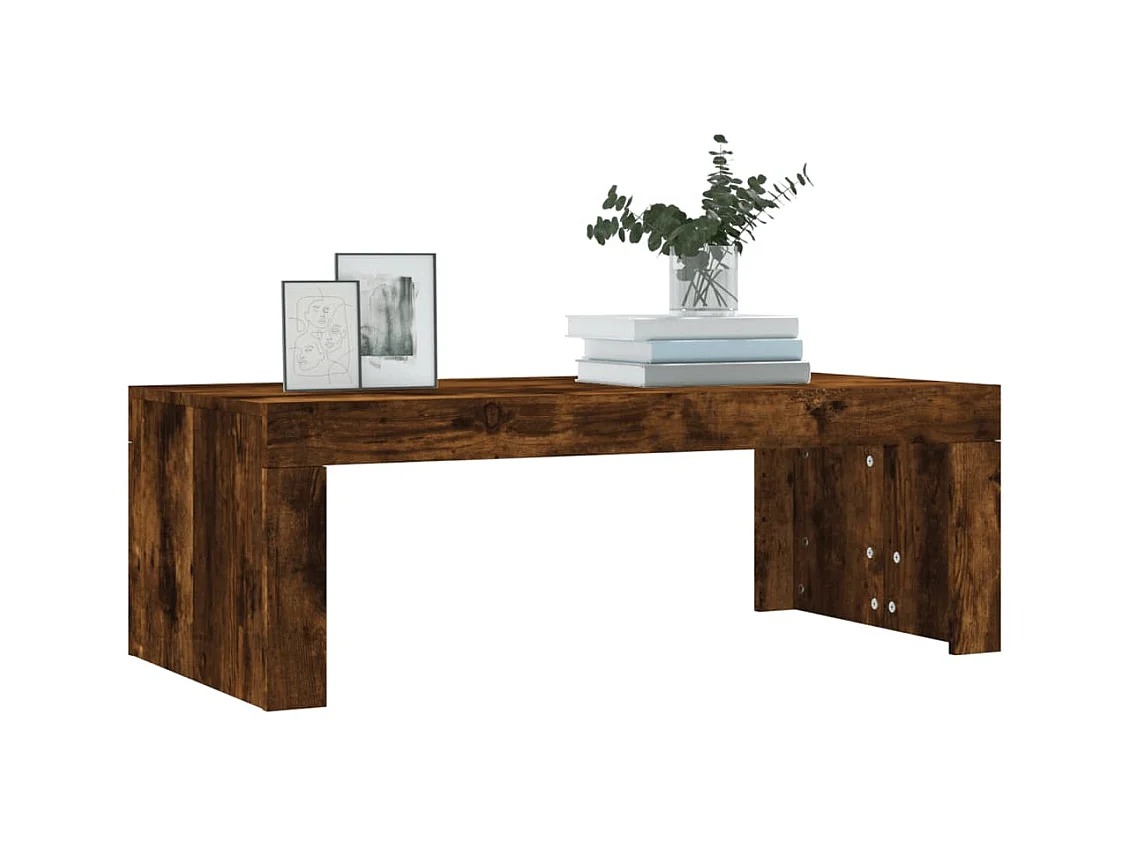 Mesa de centro | Mesa auxiliar madera de ingeniería gris Sonoma 104x60x35 cm SHL344377