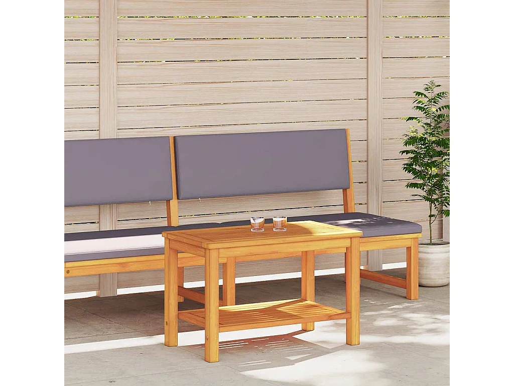 Couchtisch-Wohnzimmertisch-Beistelltische Braun 70x40x45 cm Akazie Massivholz SHL80296