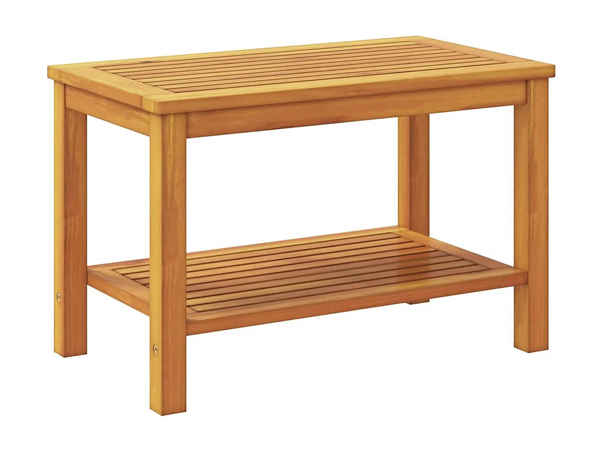 Couchtisch-Wohnzimmertisch-Beistelltische Braun 70x40x45 cm Akazie Massivholz SHL80296