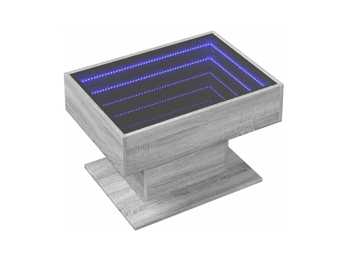 Mesa de centro-Mesa auxiliar madera contrachapada negro 60x60x30 cm SHL203516