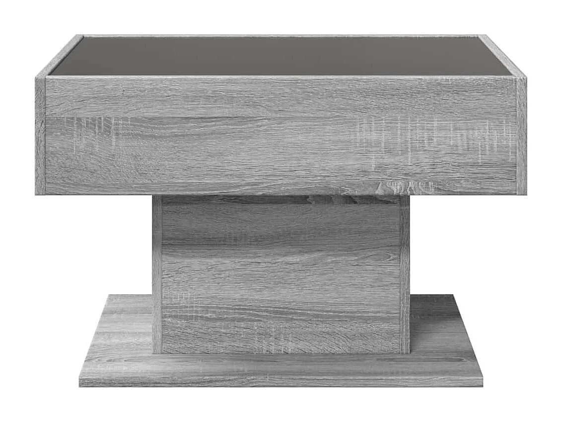 Mesa de centro-Mesa auxiliar madera contrachapada negro 60x60x30 cm SHL203516