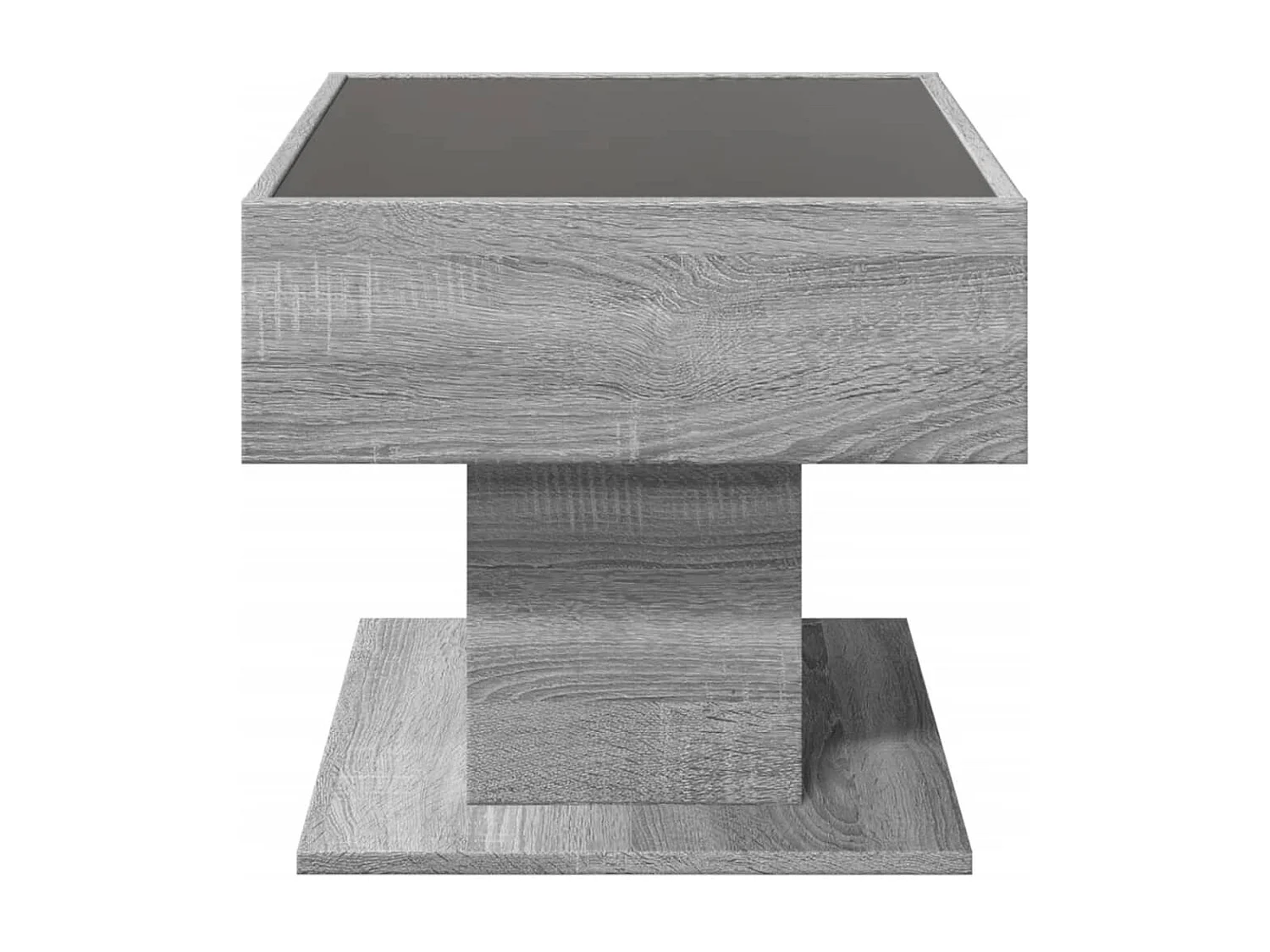 Mesa de centro-Mesa auxiliar madera contrachapada negro 60x60x30 cm SHL203516