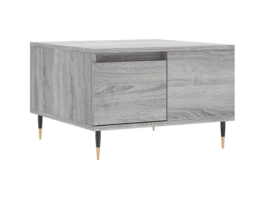 Mesa de centro | Mesa auxiliar madera ingeniería metal roble Sonoma 100x50x35cm SHL1201