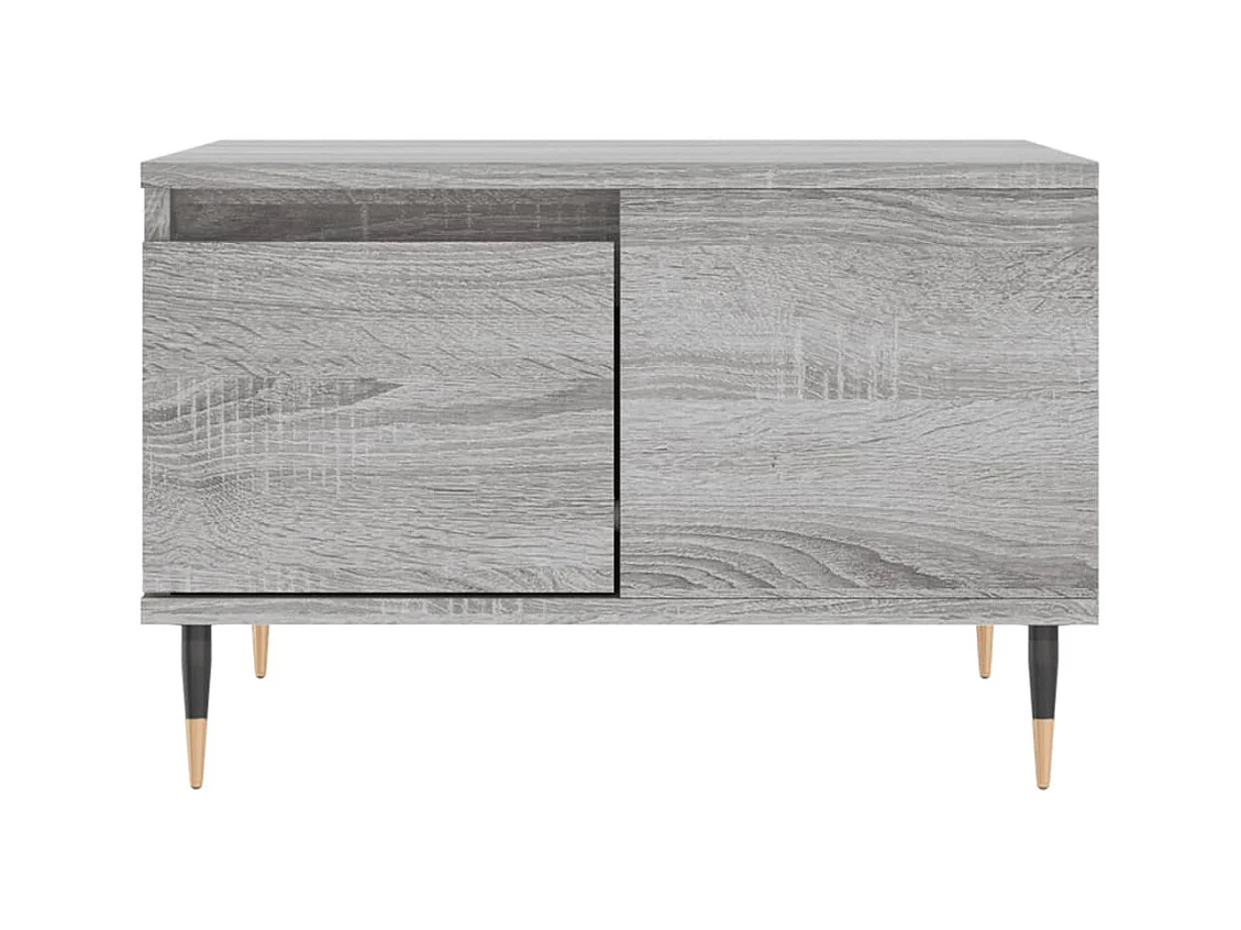 Mesa de centro | Mesa auxiliar madera ingeniería metal roble Sonoma 100x50x35cm SHL1201