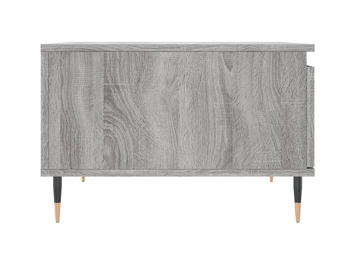 Mesa de centro | Mesa auxiliar madera ingeniería metal roble Sonoma 100x50x35cm SHL1201