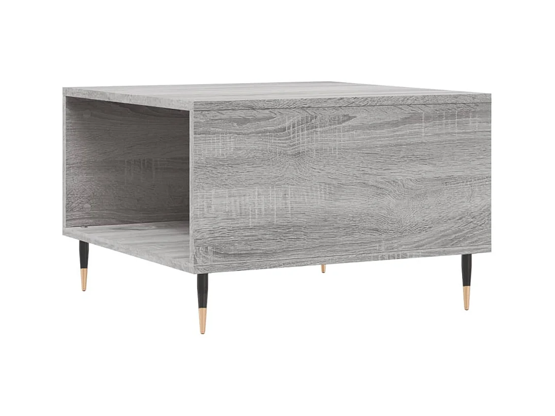 Mesa de centro | Mesa auxiliar madera ingeniería metal roble Sonoma 100x50x35cm SHL1201