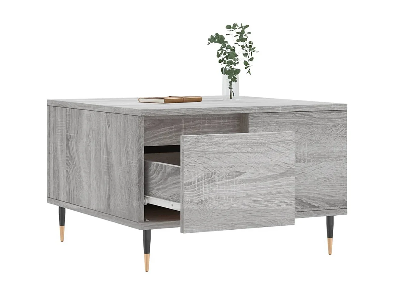 Couchtisch-Wohnzimmertisch-Beistelltische Grau Sonoma 55x55x36,5 cm Holzwerkstoff SHL93503