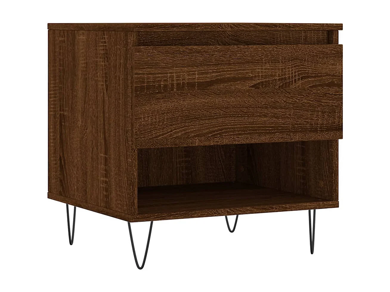 Mesa de centro | Mesa auxiliar madera y metal roble Sonoma 60,5x60,5x30 cm SHL2286