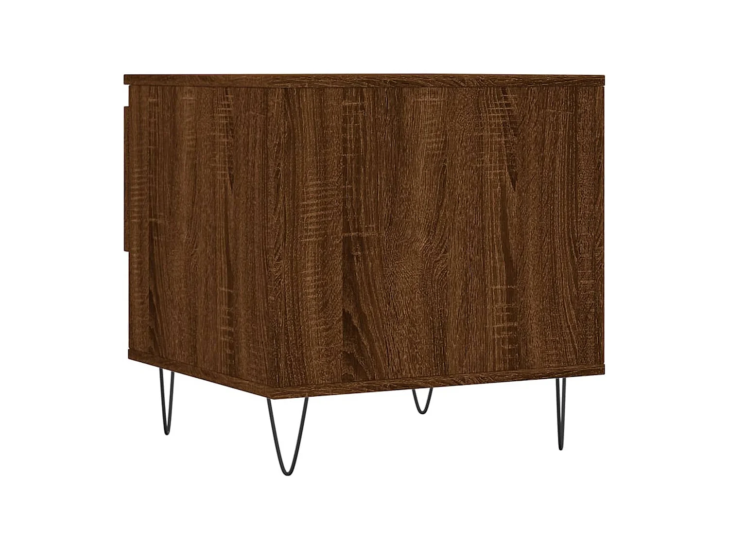 Lot de 2 Tables basses-Tables d'appoint chêne marron 50x46x50 cm bois d'ingénierie SHL66304