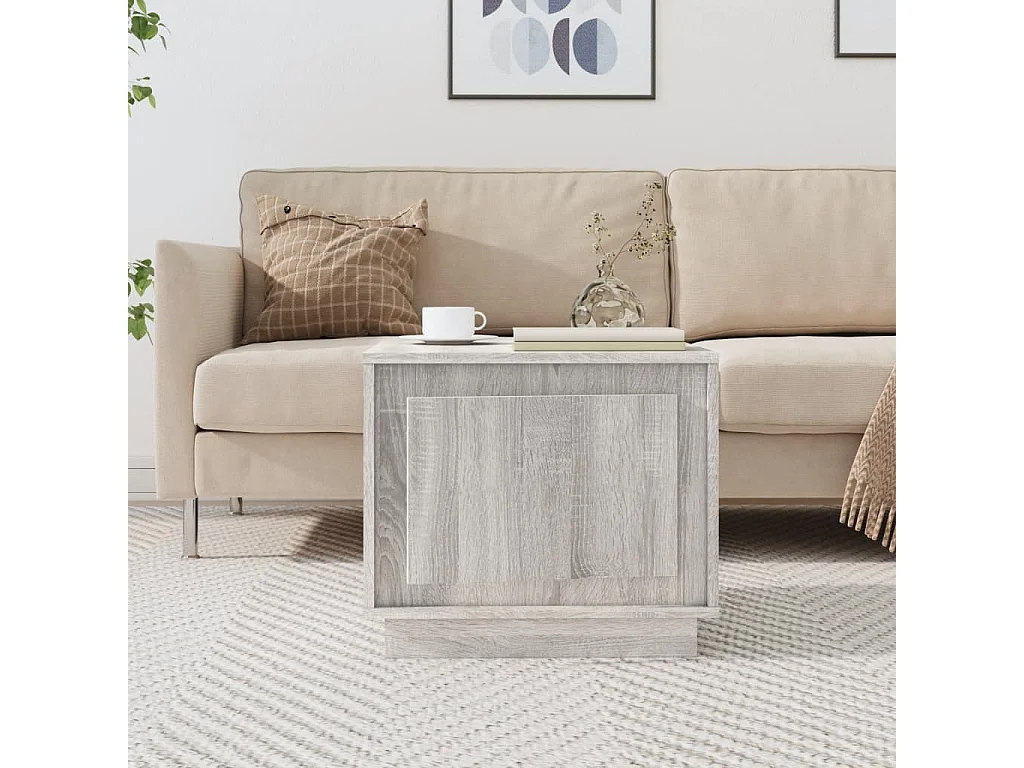 Couchtisch-Wohnzimmertisch-Beistelltische Grau Sonoma 51x50x44 cm Holzwerkstoff SHL72894