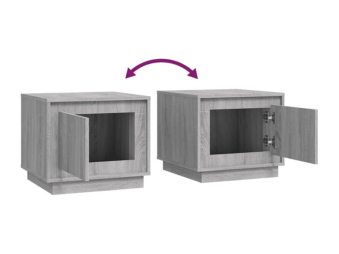 Couchtisch-Wohnzimmertisch-Beistelltische Grau Sonoma 51x50x44 cm Holzwerkstoff SHL72894