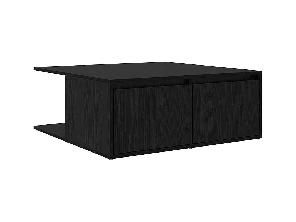 Table basse salon-Table d'appoint Chêne noir 80x80x31 cm Bois d'ingénierie SHL19863