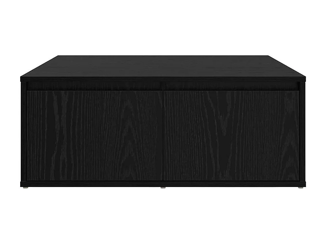 Couchtisch-Wohnzimmertisch-Beistelltische Schwarz Eichen-Optik 80x80x31 cm Holzwerkstoff SHL63496