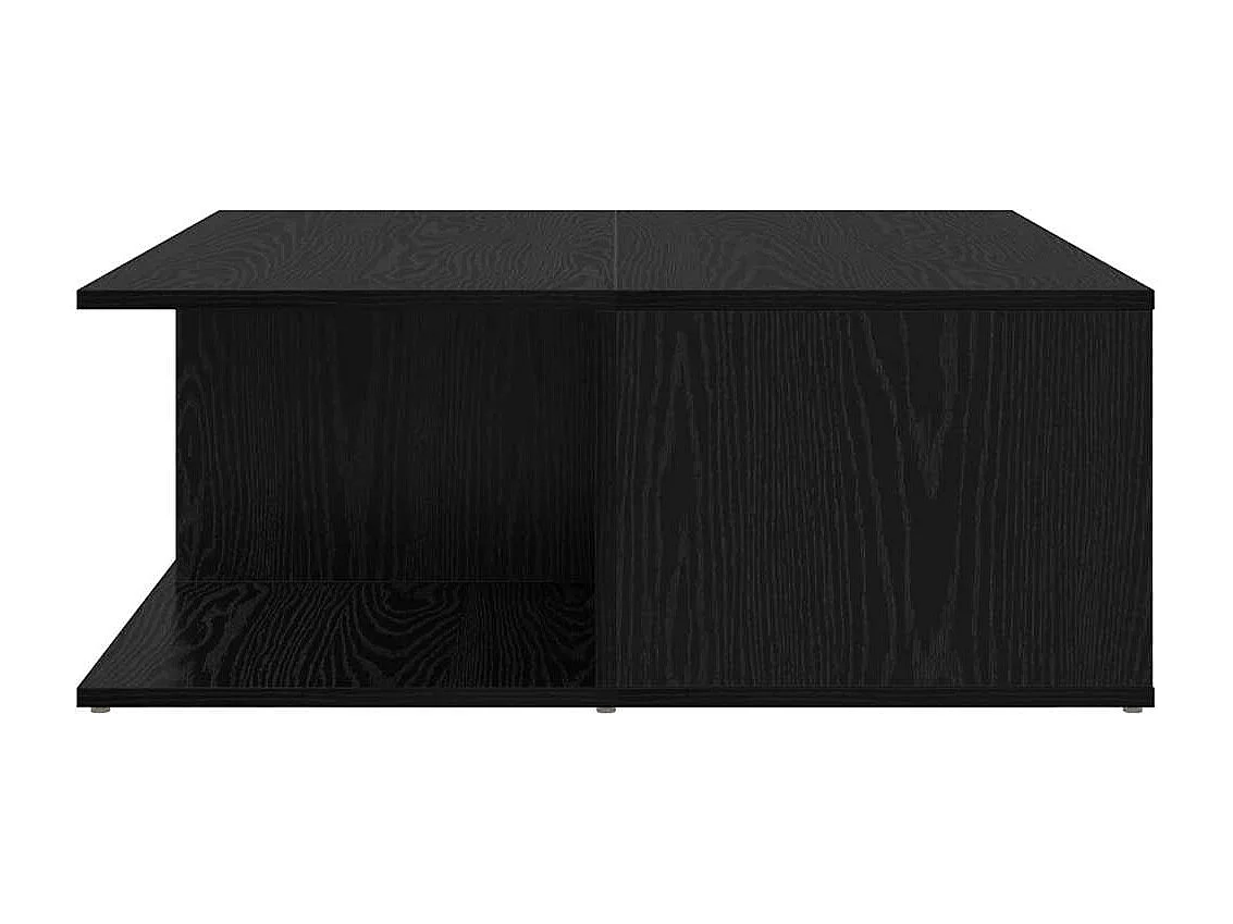 Mesa de centro | Mesa de apoio com gaveta Carvalho preto 80x80x31 cm