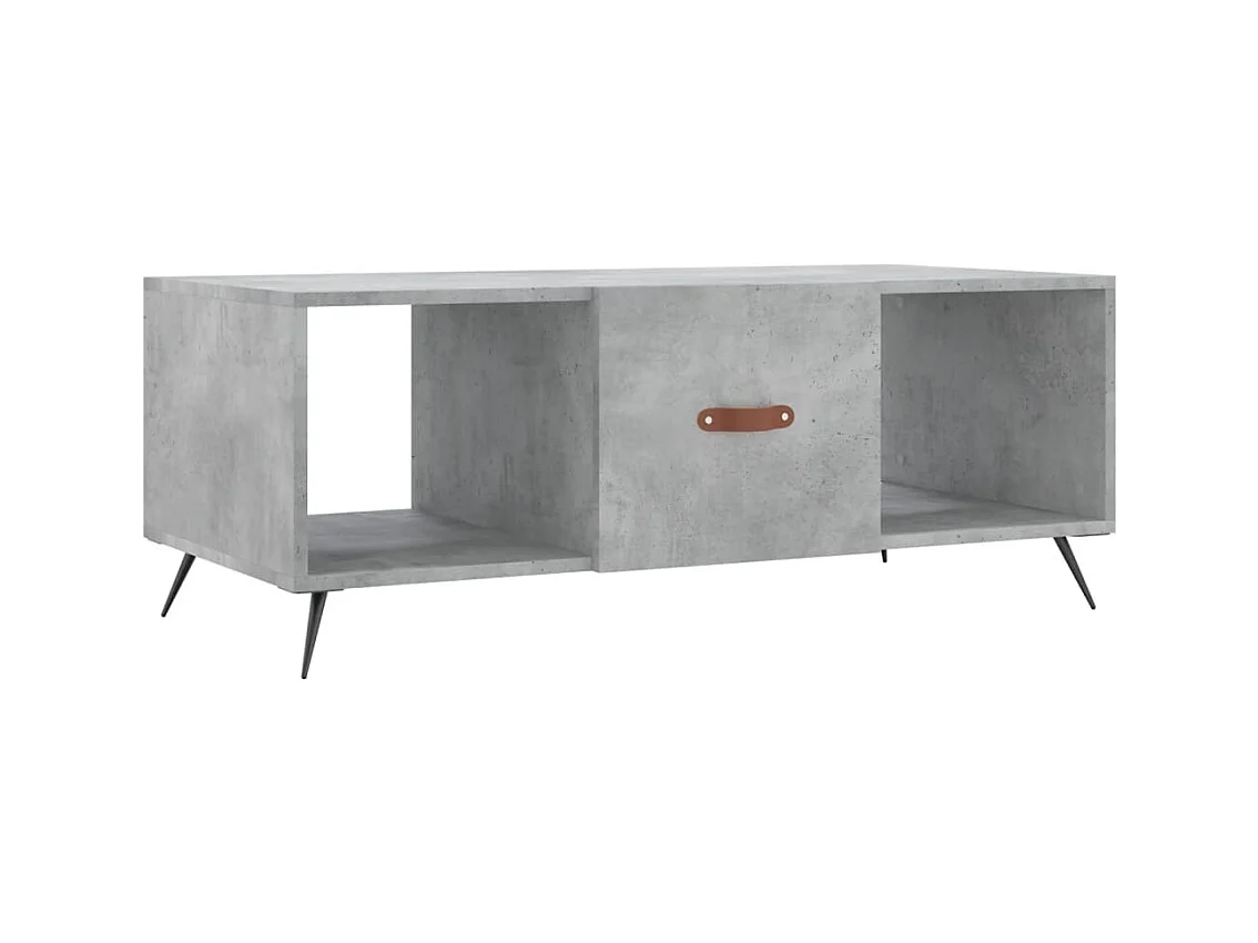 Table basse salon-Table d'appoint gris béton 102x50x40 cm bois d'ingénierie SHL37683