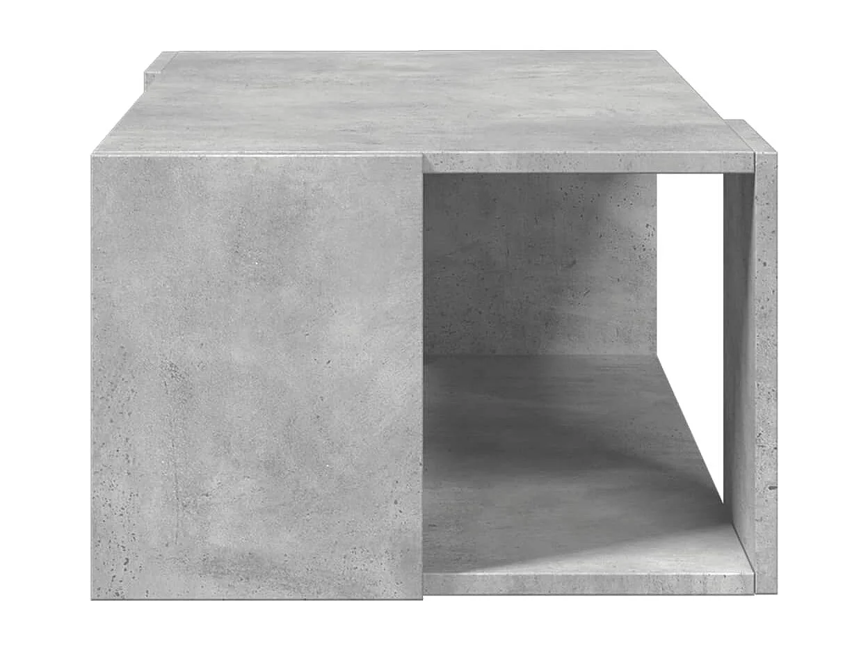Tavolino Salotto-Tavolino Basso Grigio Cemento 89.5x48x30cm Legno Multistrato SHL74018