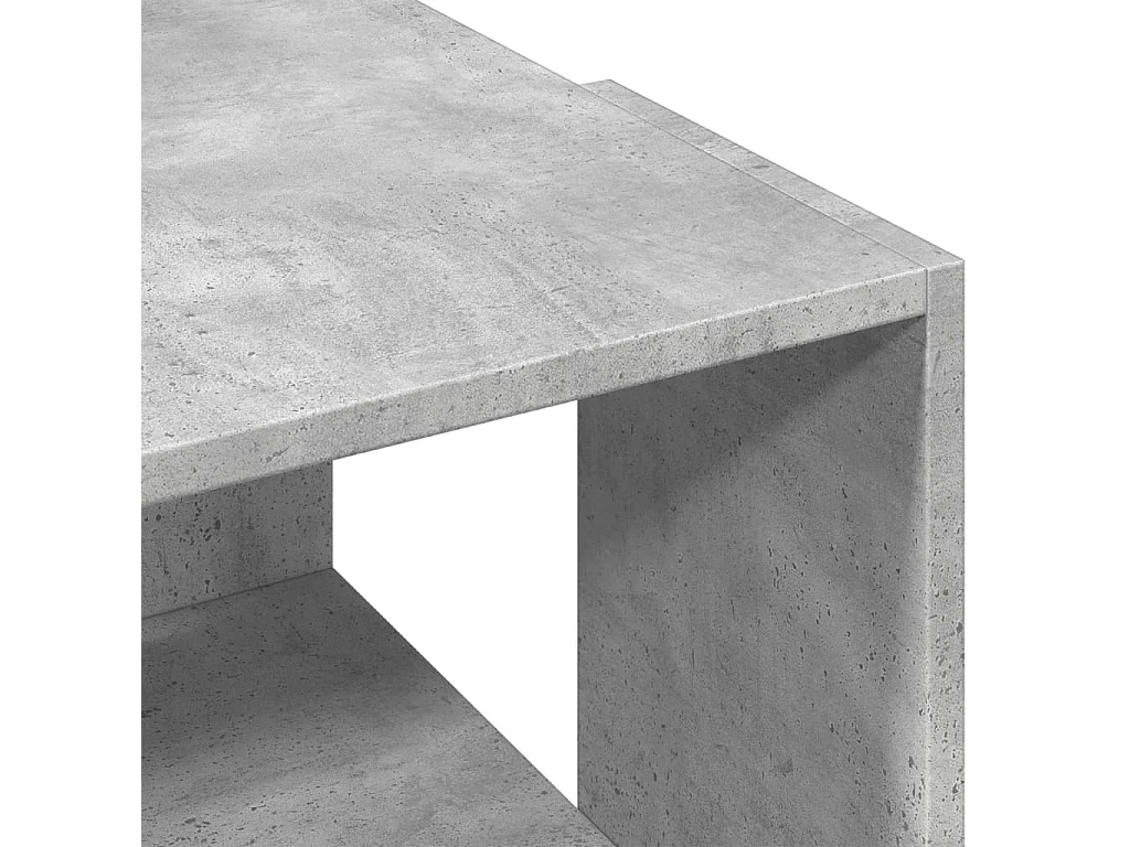 Tavolino Salotto-Tavolino Basso Grigio Cemento 89.5x48x30cm Legno Multistrato SHL74018