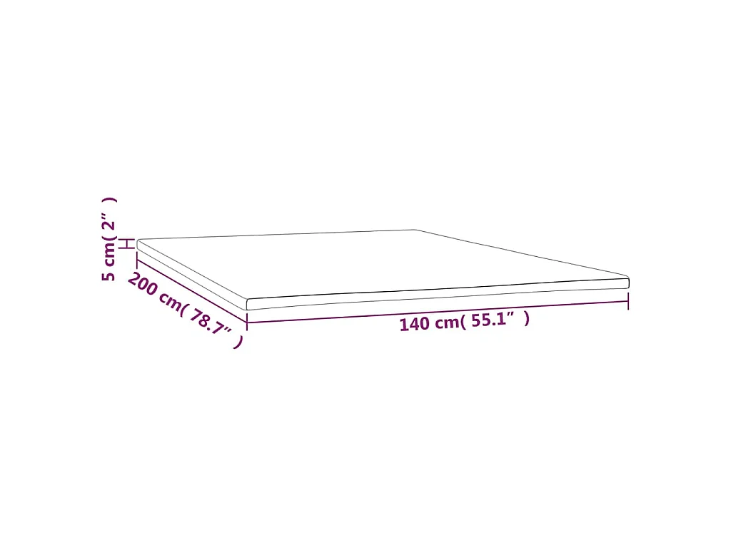 Surmatelas  | Coussin de Matelas 140x200x5 cm