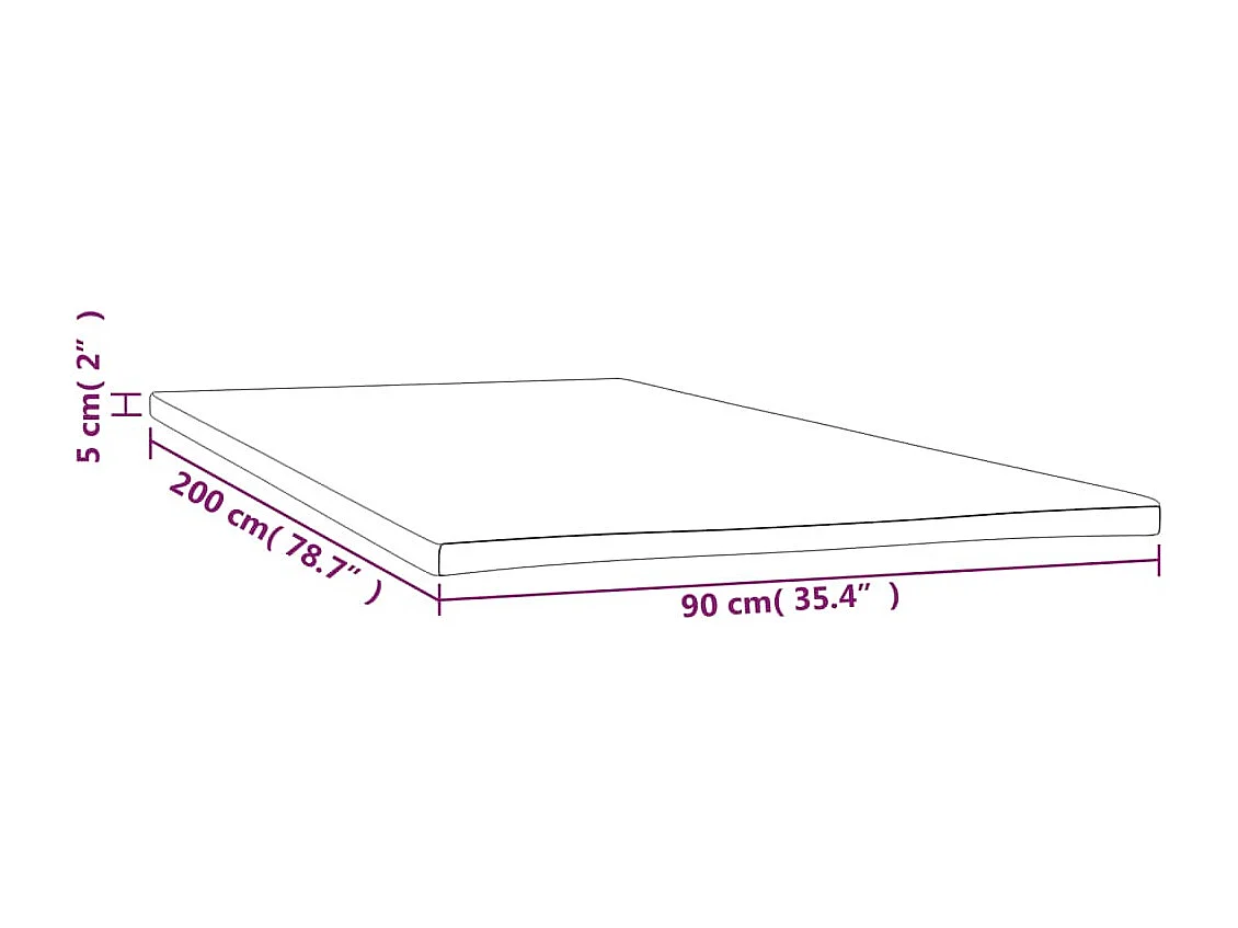 Surmatelas  | Coussin de Matelas 90x200x5 cm