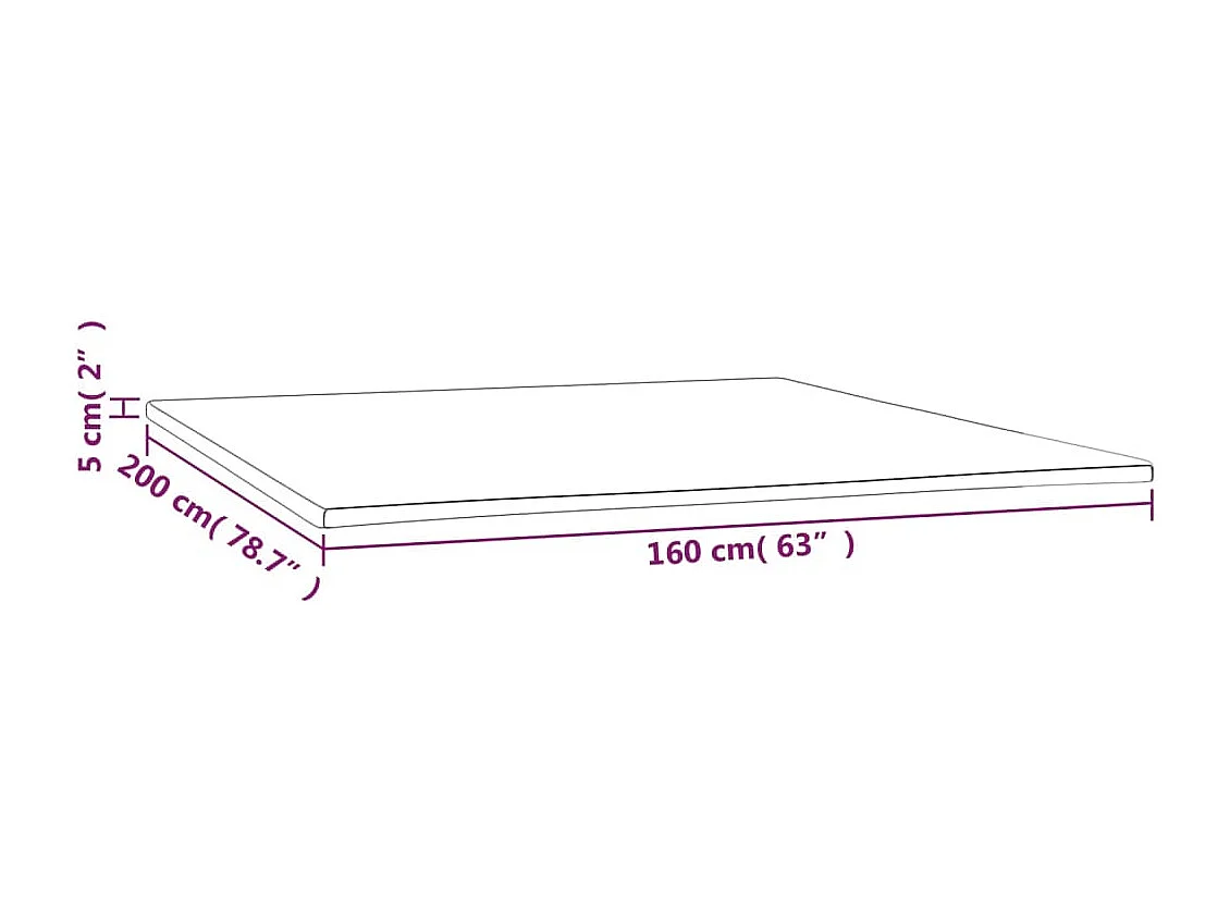 Surmatelas  | Coussin de Matelas 160x200x5 cm