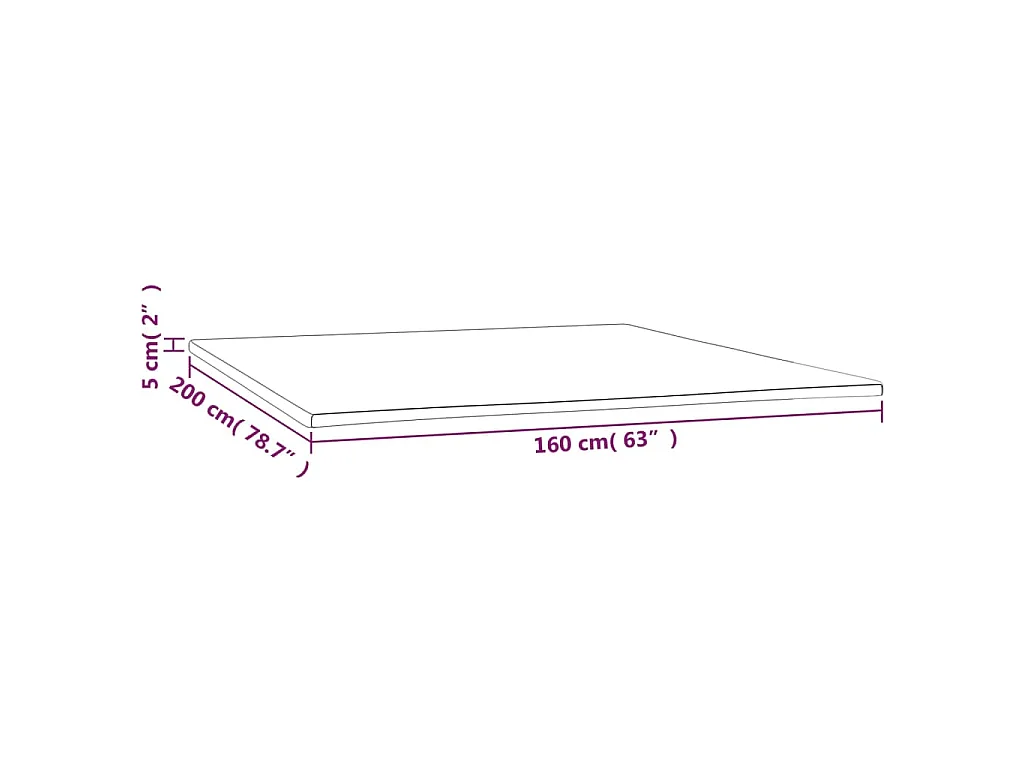Surmatelas  | Coussin de Matelas 160x200x5 cm