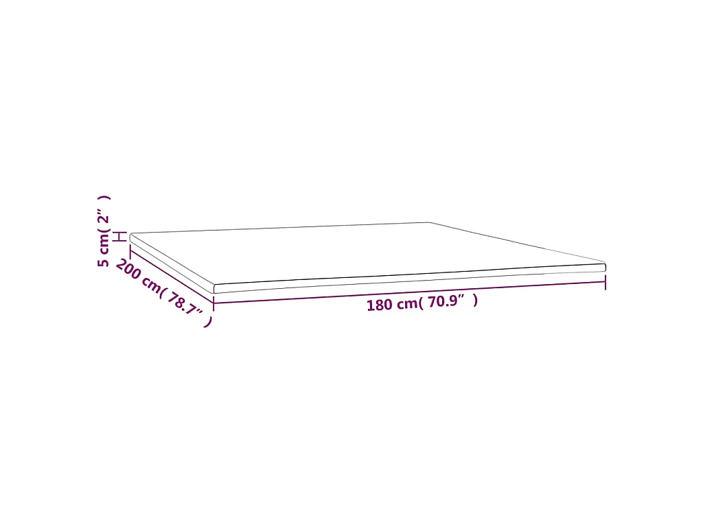 Surmatelas  | Coussin de Matelas 180x200x5 cm