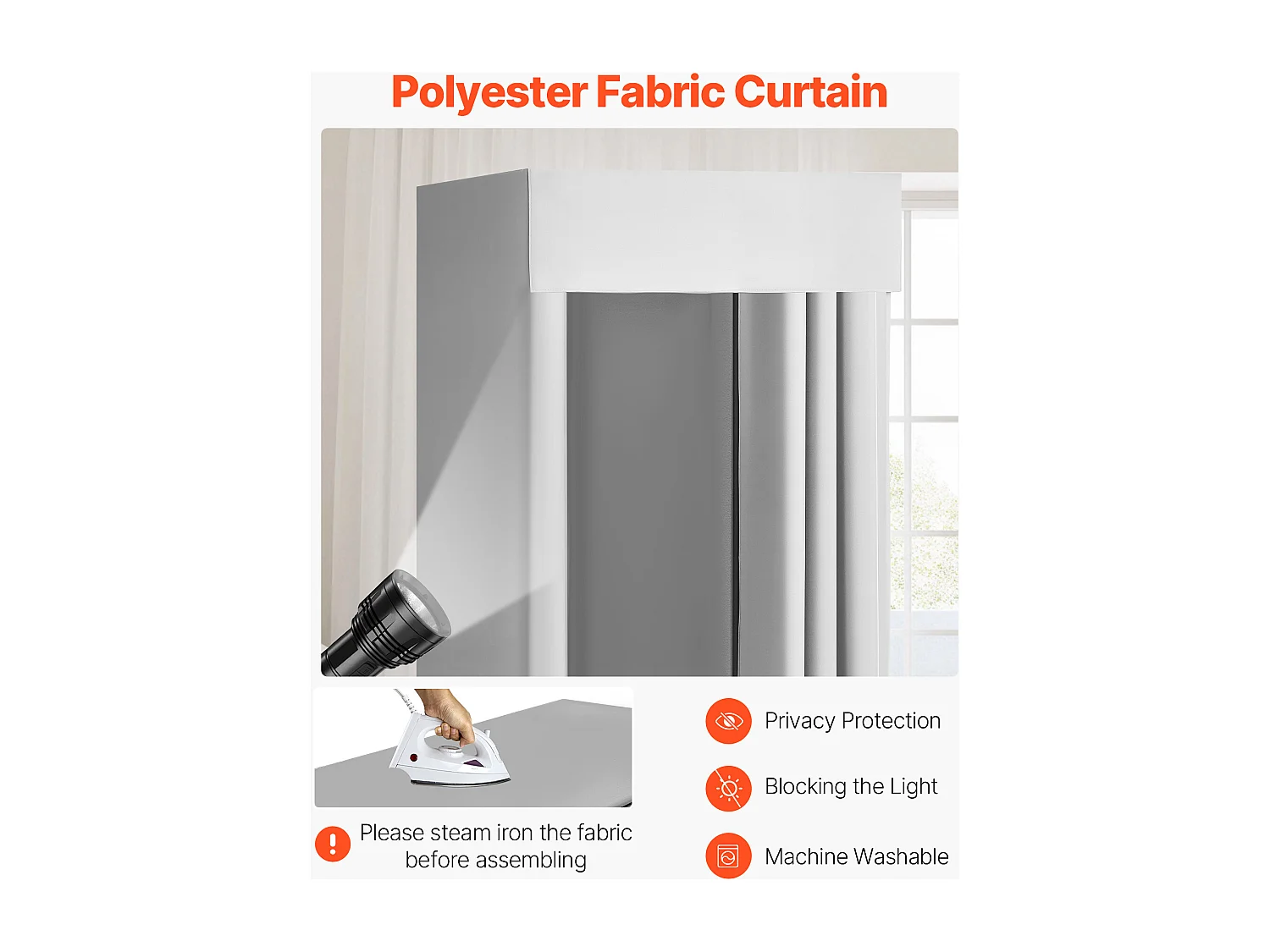 Paskamer SucceBuy, 99x99x198 cm, Draagbare Kleedkamer met Dikke Polyester Gordijnen en Haak, Privéspace voor Winkels, Boetieks