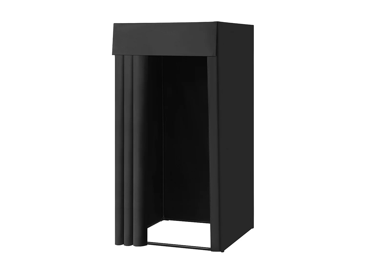 Cabine d'Essayage SucceBuy, 99x99x198 cm, Vestiaire Portable avec Rideaux Épais en Polyester et Crochet, Espace Privé pour Magasin, Boutique, Noir