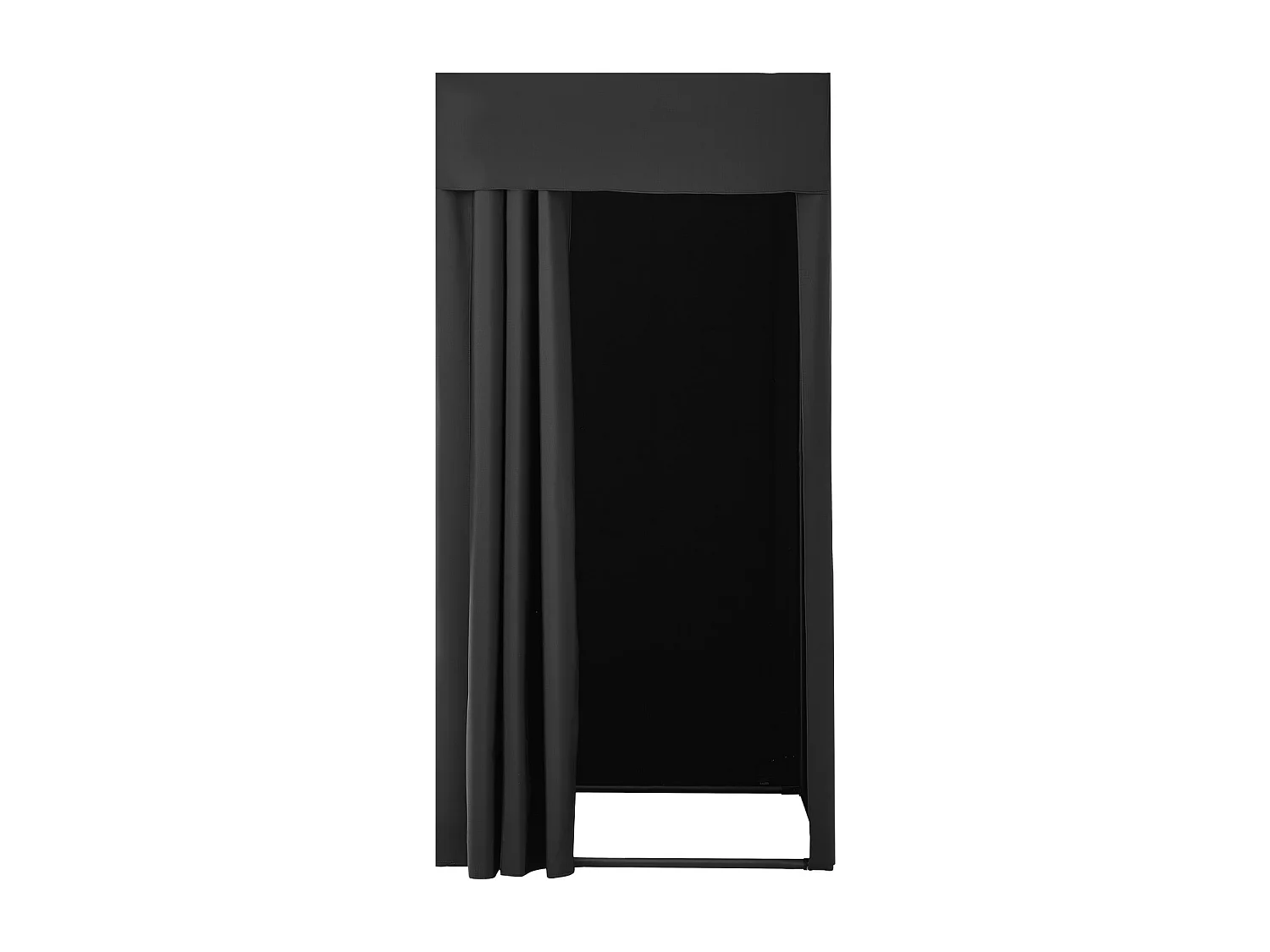 Cabine d'Essayage SucceBuy, 99x99x198 cm, Vestiaire Portable avec Rideaux Épais en Polyester et Crochet, Espace Privé pour Magasin, Boutique, Noir