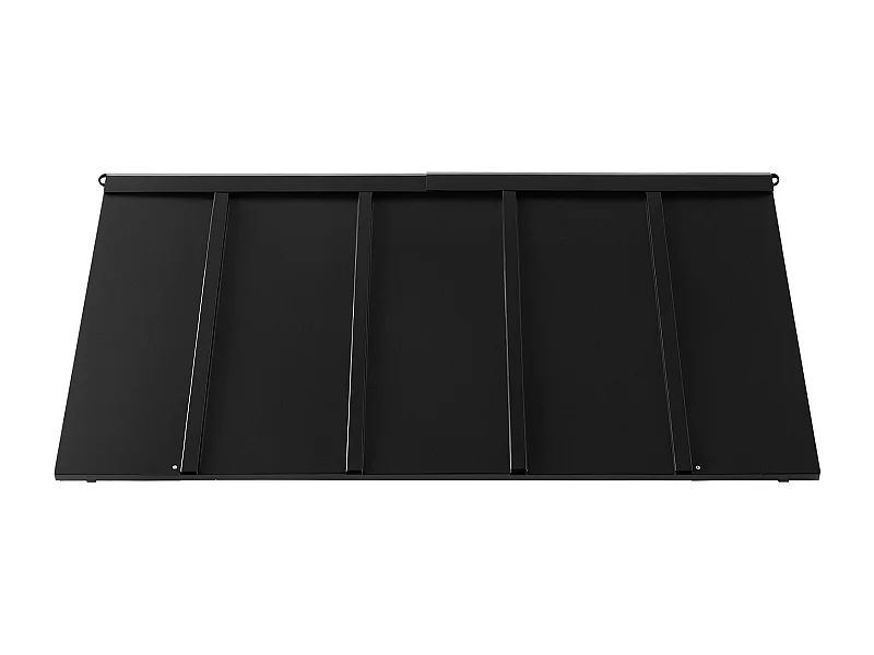 Auvent de Porte d'Entrée SucceBuy, 143x61 cm Marquise de Porte Extérieure Métal, Cadre Acier, Abri de Protection Contre Pluie, pour Portes d'Entrée, Balcons