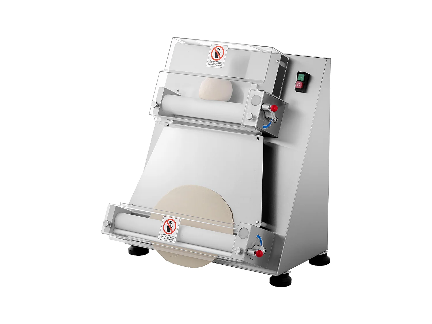 Formeuse à Pizzas SucceBuy, 7,6-40,6 cm, Presse à Pâte Électrique Commerciale 390 W, 260 Feuilles par Heure, Épaisseur Réglable avec Couvercle