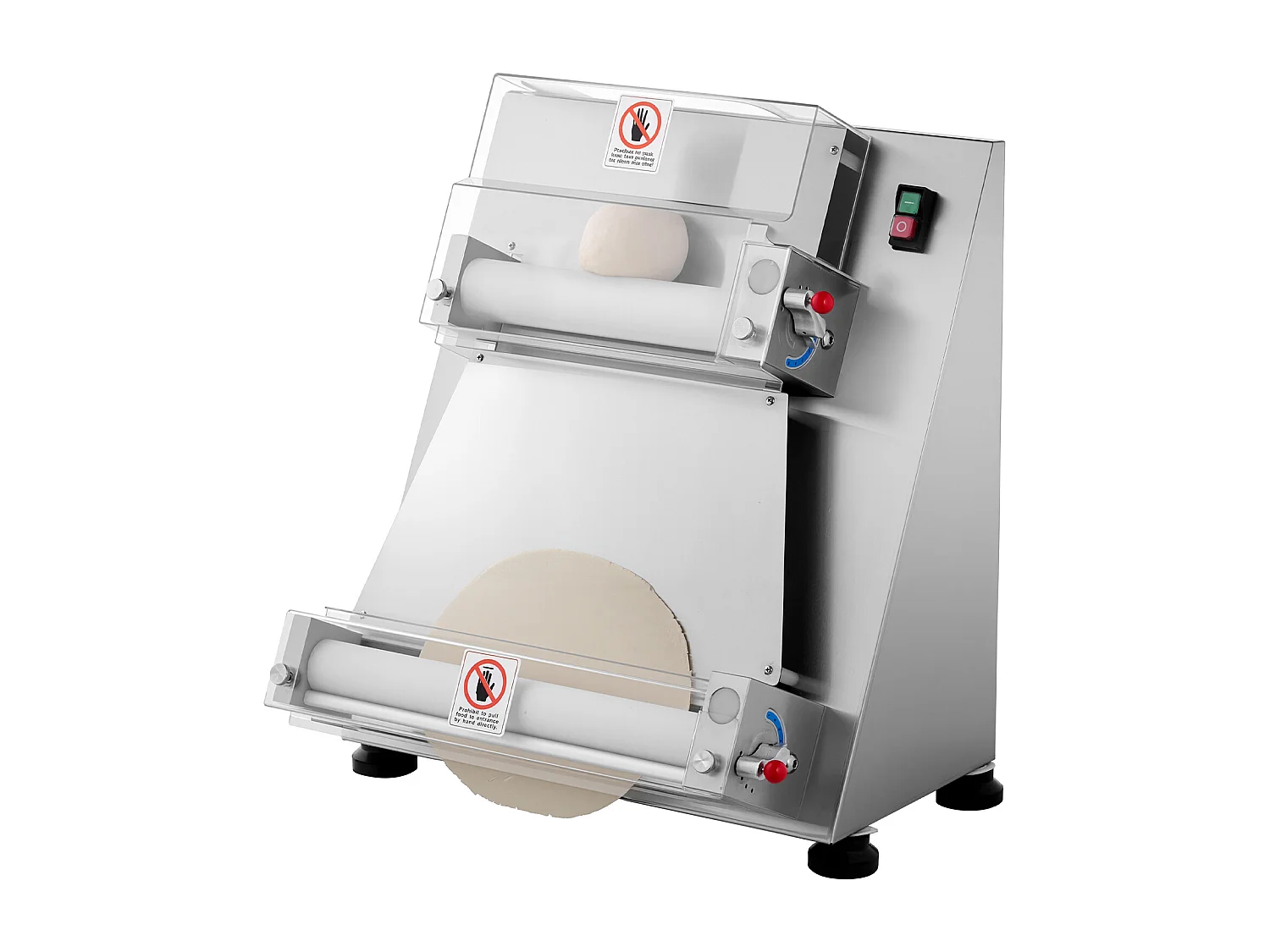 Formeuse à Pizzas SucceBuy, 7,6-40,6 cm, Presse à Pâte Électrique Commerciale 390 W, 260 Feuilles par Heure, Épaisseur Réglable avec Couvercle