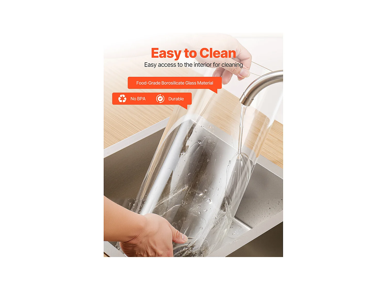 Getränkespender SucceBuy, Großes Fassungsvermögen von 13 L, Wasserspender aus Glas, für Wasser, Saft, Limonade, Eistee und Kaffee