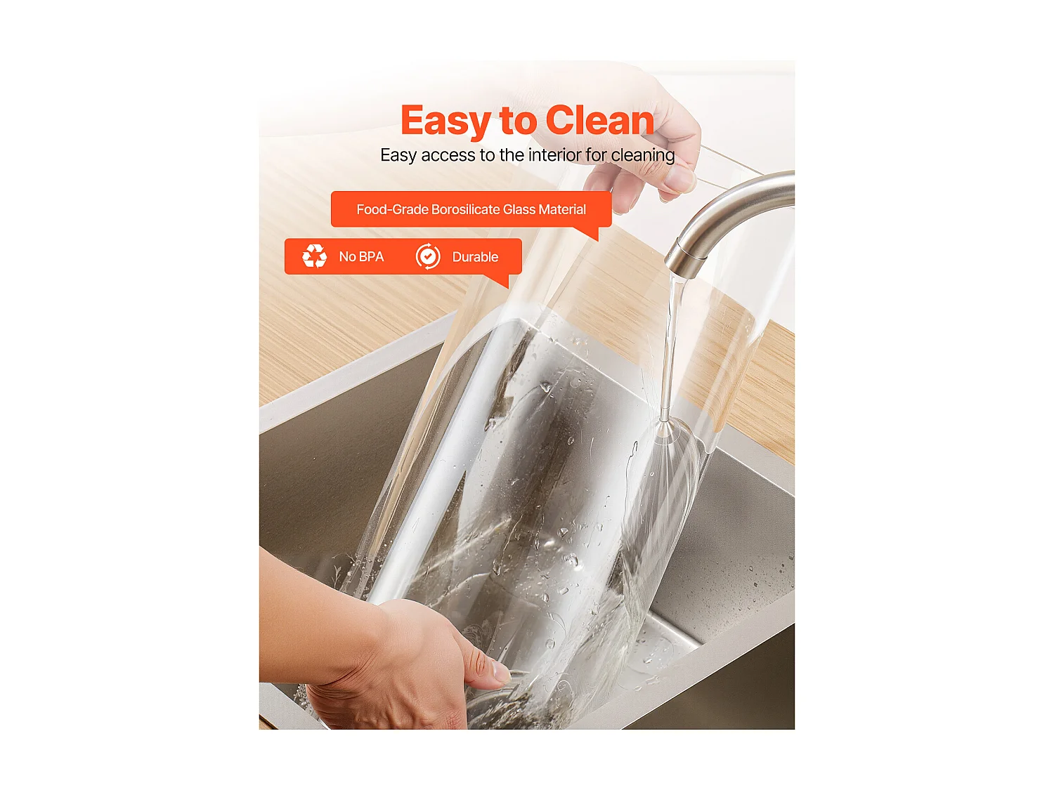 Distributeur de Boissons SucceBuy, Grande Capacité de 13 L, Fontaine à Eau en Verre, Distribution d’Eau Jus Limonade Thé Glacé, pour Café