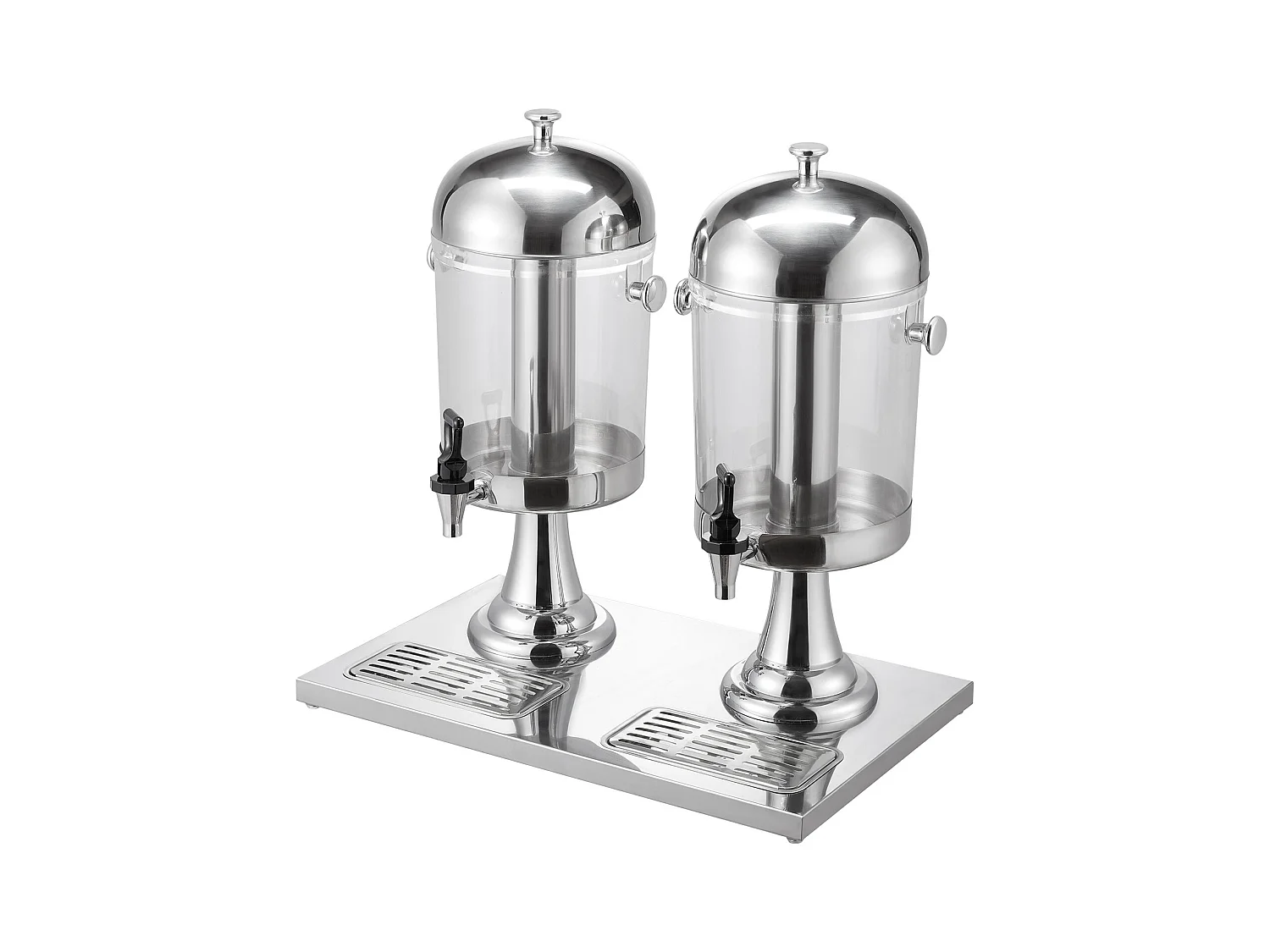 Distributeur de Boissons SucceBuy, Capacité 2x 8 L, Fontaine à Eau en Acier Inoxydable et Plastique, Distribution de Jus Limonade Thé Glacé, Café