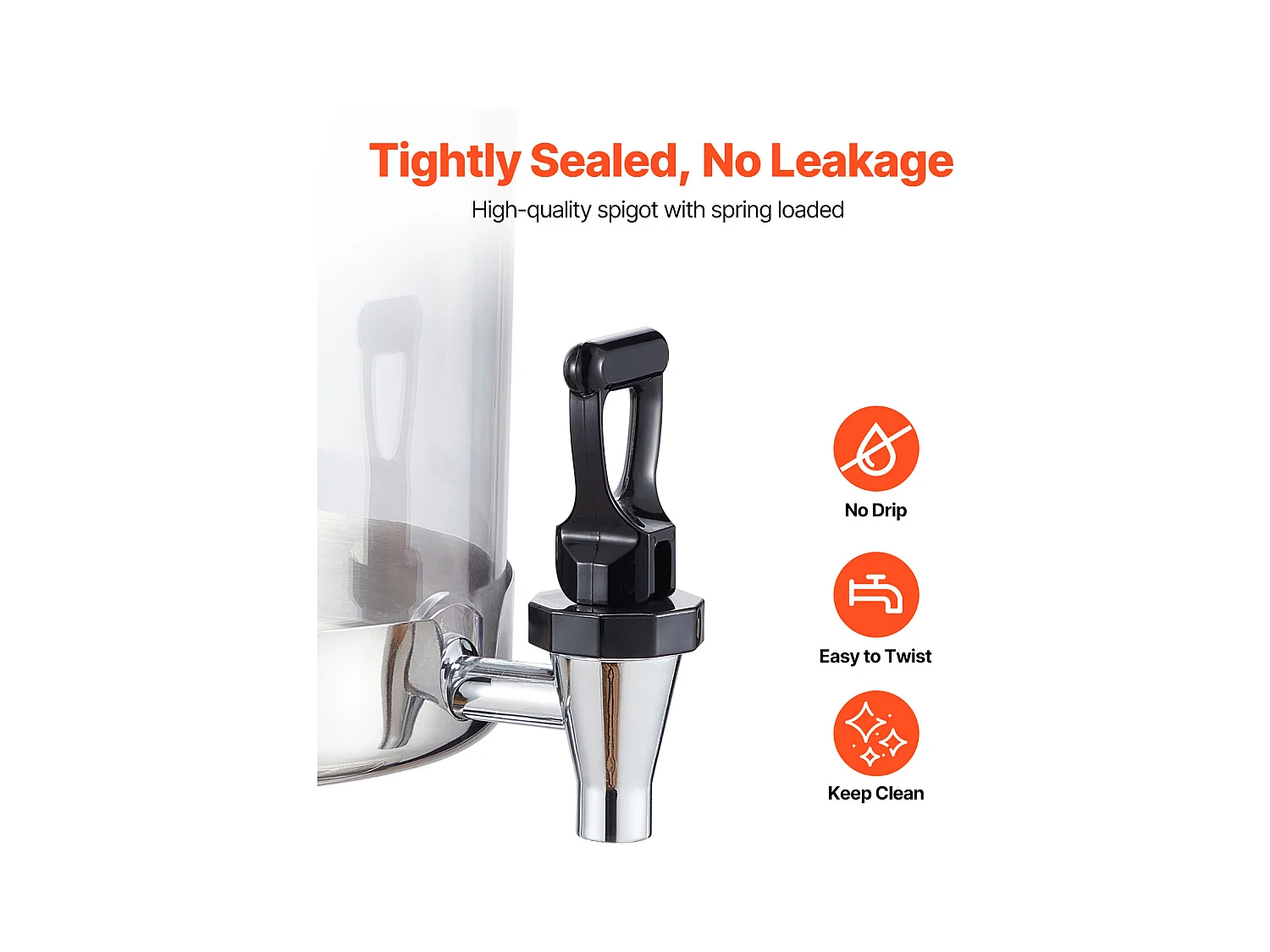 Distributeur de Boissons SucceBuy, Capacité 2x 8 L, Fontaine à Eau en Acier Inoxydable et Plastique, Distribution de Jus Limonade Thé Glacé, Café