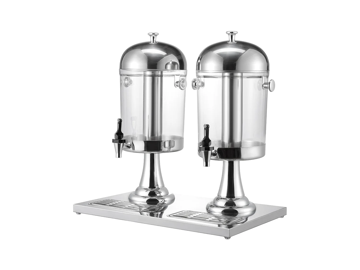 Distributeur de Boissons SucceBuy, Capacité 2x 8 L, Fontaine à Eau en Acier Inoxydable et Plastique, Distribution de Jus Limonade Thé Glacé, Café