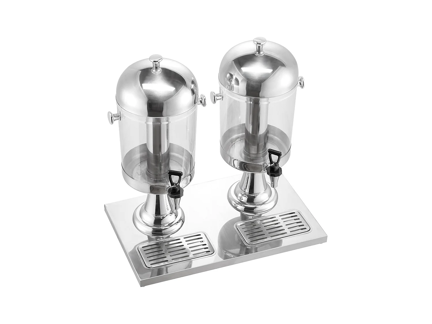 Distributeur de Boissons SucceBuy, Capacité 2x 8 L, Fontaine à Eau en Acier Inoxydable et Plastique, Distribution de Jus Limonade Thé Glacé, Café