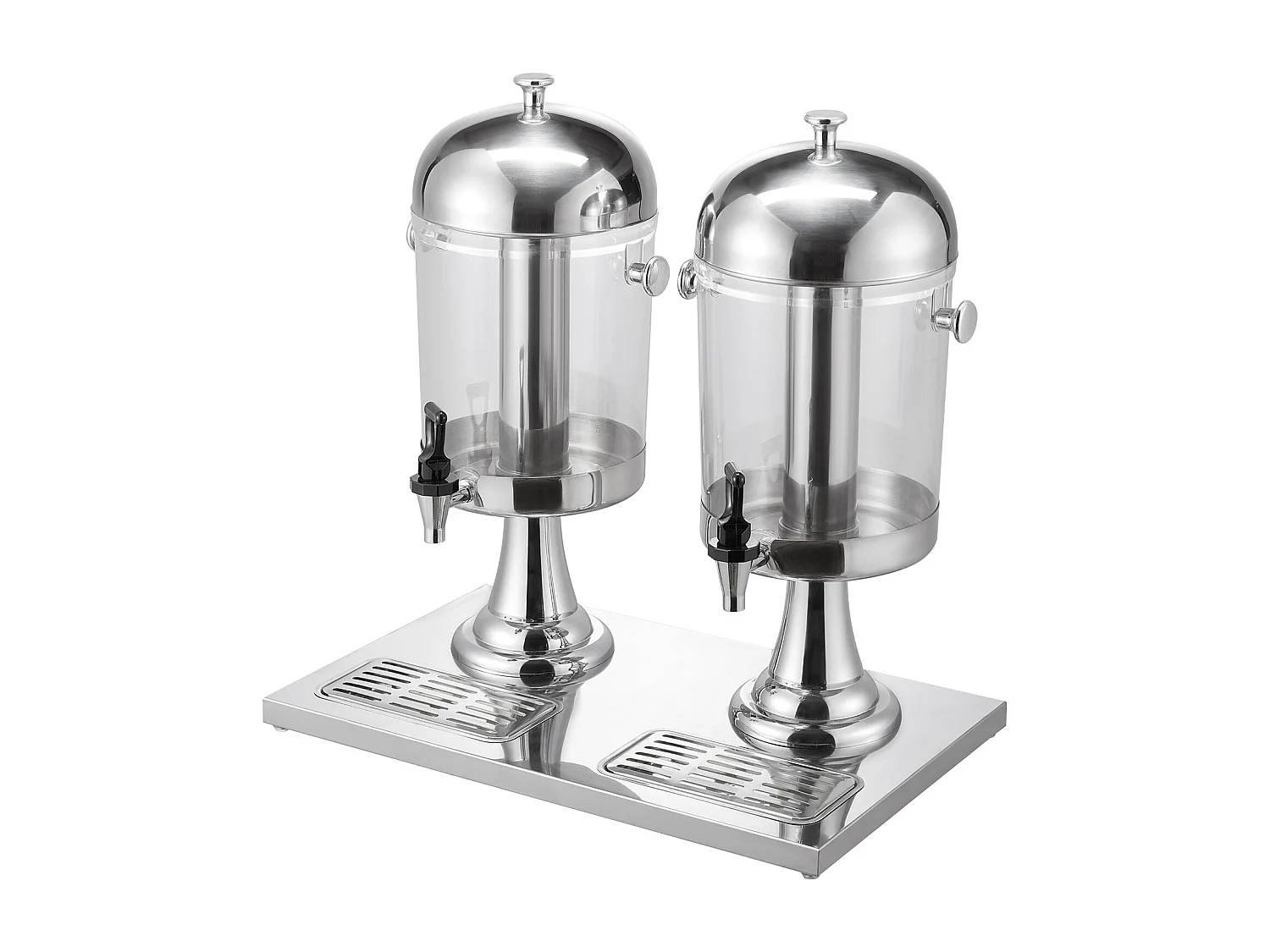 Distributeur de Boissons SucceBuy, Capacité 2x 8 L, Fontaine à Eau en Acier Inoxydable et Plastique, Distribution de Jus Limonade Thé Glacé, Café