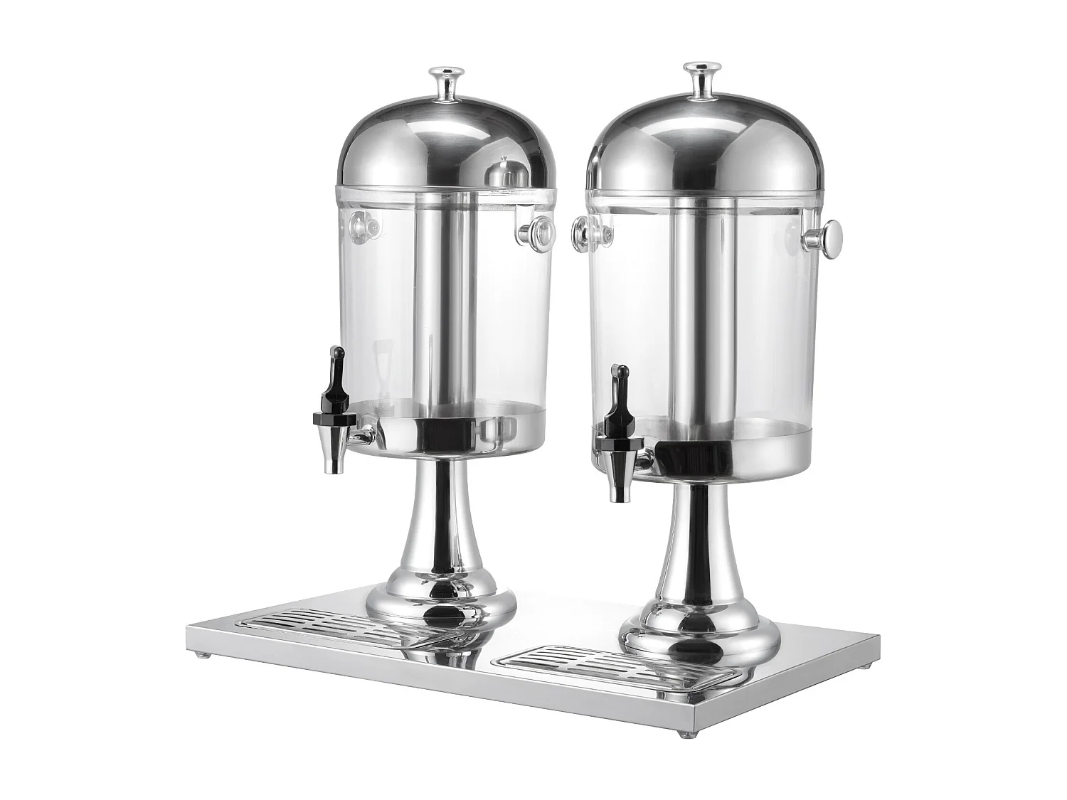 Distributeur de Boissons SucceBuy, Capacité 2x 8 L, Fontaine à Eau en Acier Inoxydable et Plastique, Distribution de Jus Limonade Thé Glacé, Café