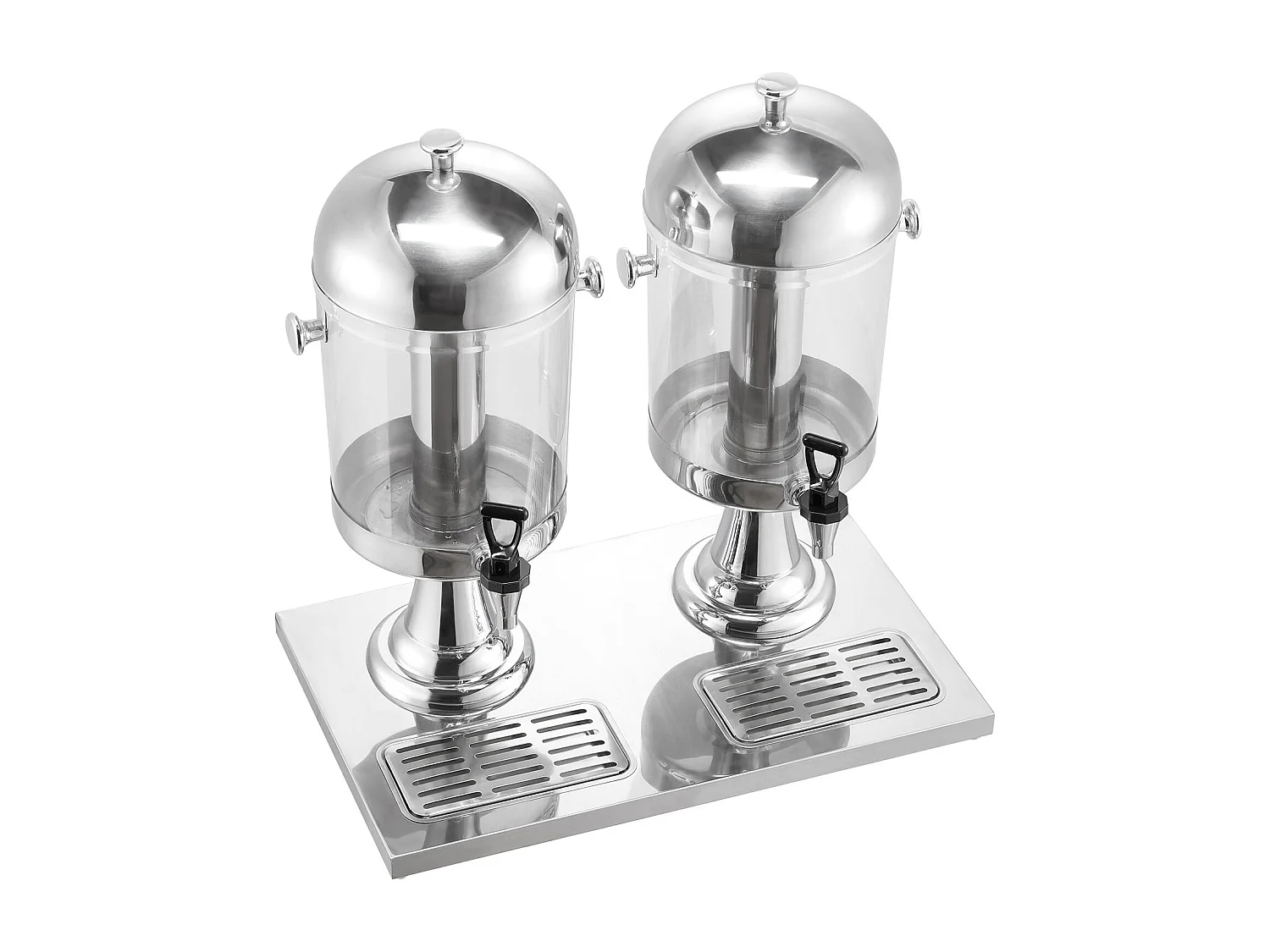 Distributeur de Boissons SucceBuy, Capacité 2x 8 L, Fontaine à Eau en Acier Inoxydable et Plastique, Distribution de Jus Limonade Thé Glacé, Café