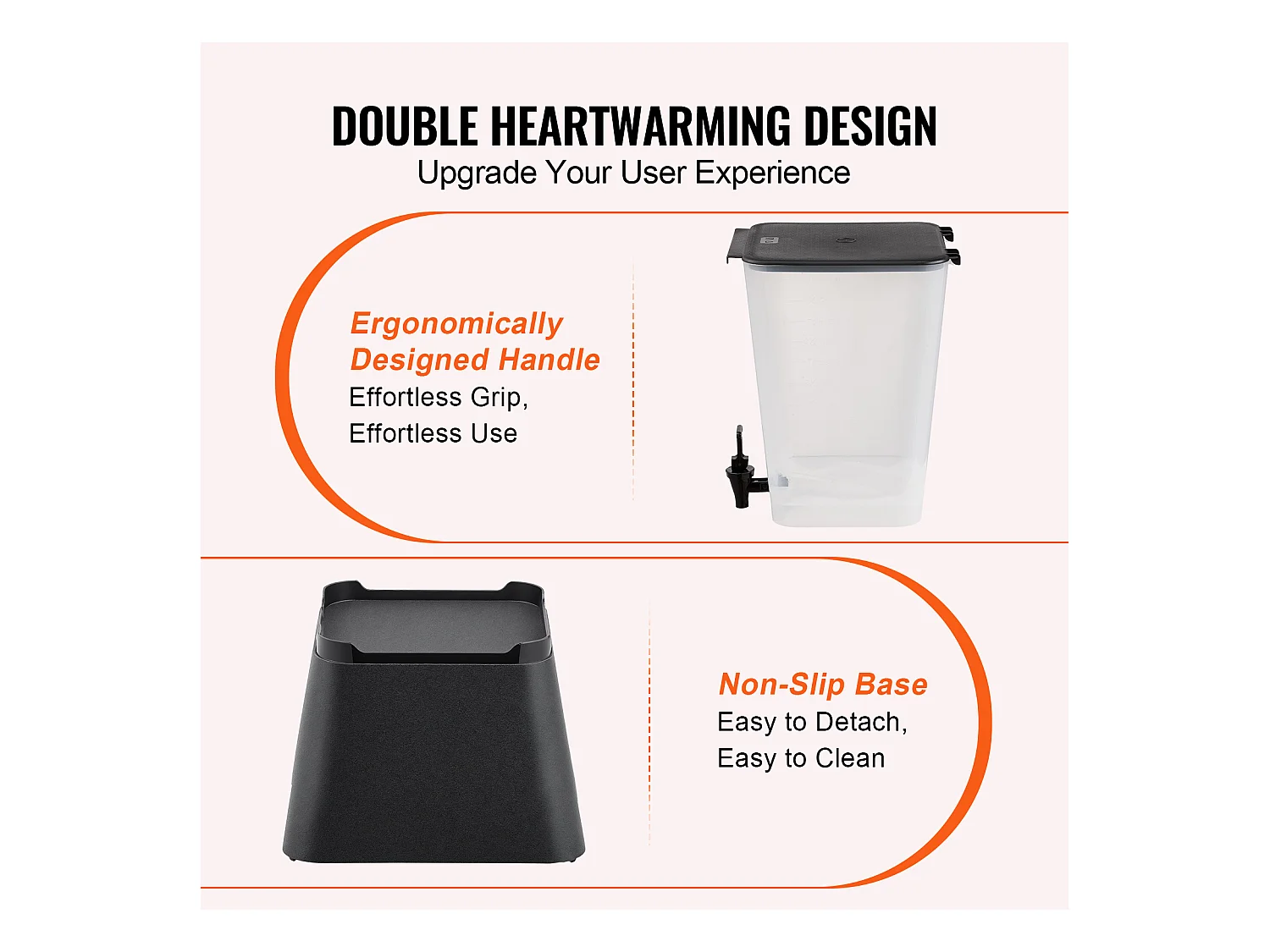 Distributeur de Boissons SucceBuy, Grande Capacité 19 L, Fontaine à Eau en Plastique, Distribution d’Eau Jus Limonade Thé Glacé, pour Café